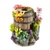 Classic Barrel With Plants And Corals