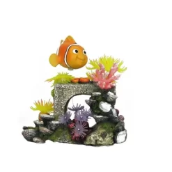 Classic Coral Cube With Clownfish 15cm