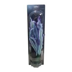 40cm Light Blue &amp; Purple Silk Plant