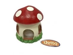 Betta Large Red Mushroom House